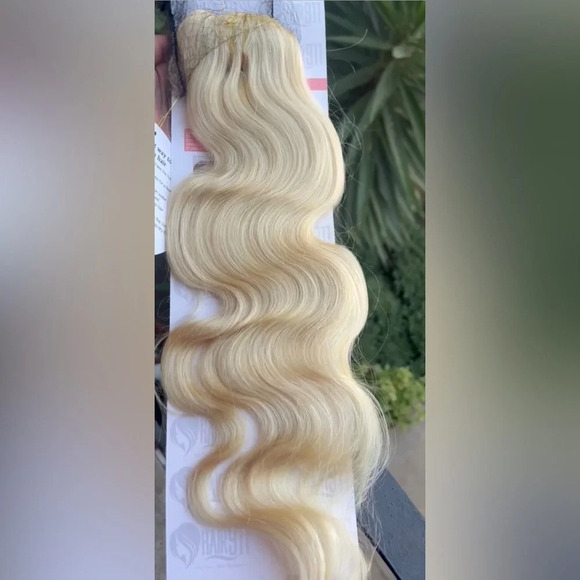 Other - 22 Inch 100% Human hair In  Light Blonde Clip in extensions #613  | Body…